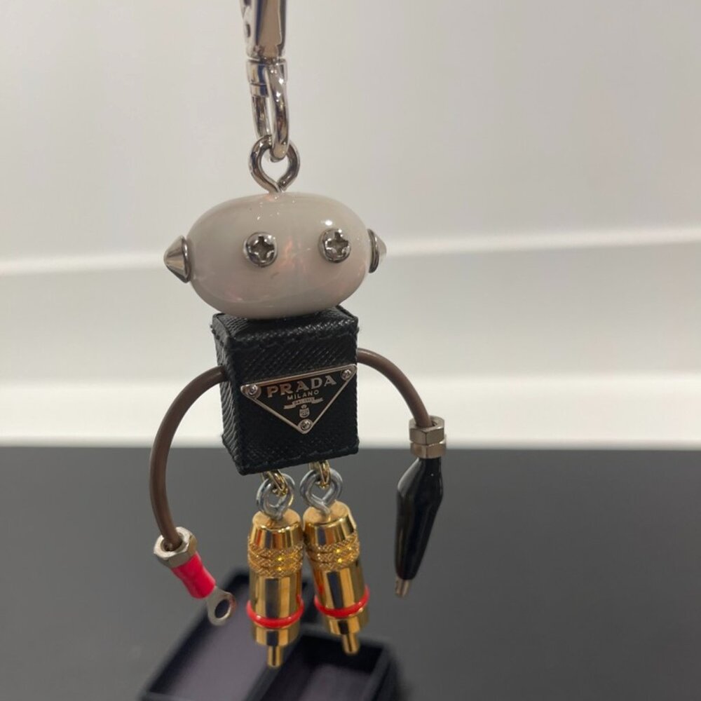 Prada Black and Gold Robot Keychain (JB1324)